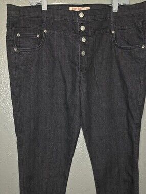 Vintage Judy Blue Black Skinny Jeans Made in USA Plus Size 3XL 40x32